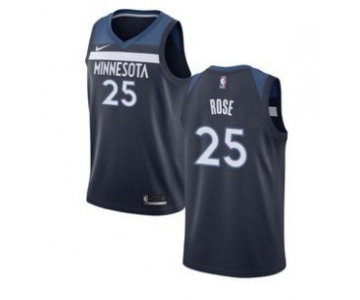 Nike Timberwolves 25 Derrick Rose Navy Blue Swimgman Jersey