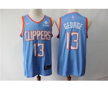 Clippers 13 Paul George Blue City Edition Nike Swingman Jersey