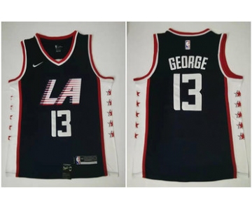 Clippers 13 Paul George Navy City Edition Nike Swingman Jersey