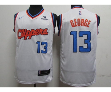 Clippers 13 Paul George White City Edition Nike Swingman Jersey