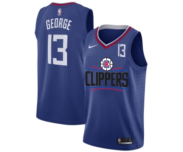 Clippers 13 Paul George White Nike Number Swingman Jersey