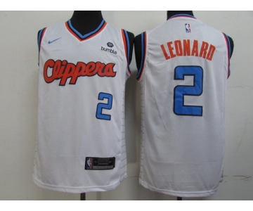 Clippers 2 Kawhi Leonard White City Edition Nike Swingman Jerseys