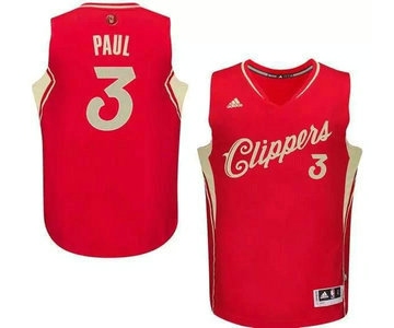 Men's Los Angeles Clippers #3 Chris Paul Revolution 30 Swingman 2015 Christmas Day Red Jersey