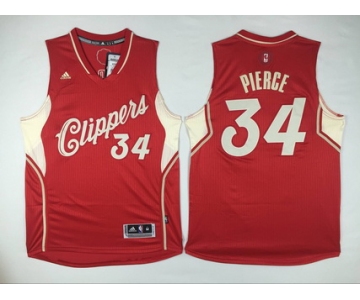 Men's Los Angeles Clippers #34 Paul Pierce Revolution 30 Swingman 2015 Christmas Day Red Jersey