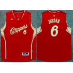 Men's Los Angeles Clippers #6 DeAndre Jordan Revolution 30 Swingman 2015 Christmas Day Red Jersey