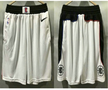 Men's Los Angeles Clippers NEW White Nike 2020 Swingman City Edition Shorts