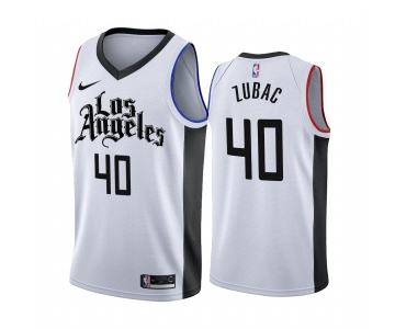 Nike Clippers #40 Ivica Zubac 2019-20 White Los Angeles City Edition NBA Jersey