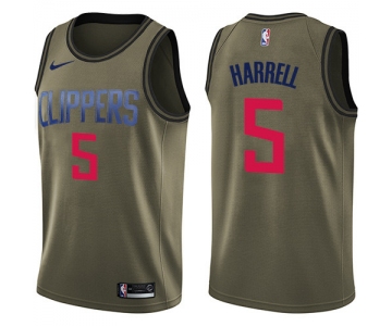 Nike Clippers #5 Montrezl Harrell Green NBA Swingman Salute to Service Jersey