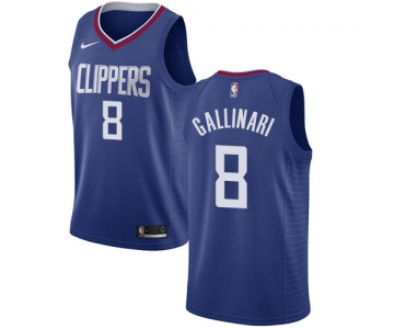 Nike Clippers #8 Danilo Gallinari Blue NBA Swingman Icon Edition Jersey