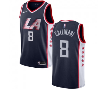 Nike Clippers #8 Danilo Gallinari Navy NBA Swingman City Edition 2018-19 Jersey