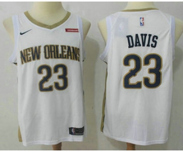 Men's New Orleans Pelicans #0 DeMarcus Cousins New White 2017-2018 Nike Swingman zatarains Stitched NBA Jersey