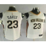 Men's New Orleans Pelicans #23 Anthony Davis New White 2017-2018 Nike Swingman Stitched NBA Jersey