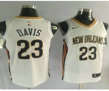 Men's New Orleans Pelicans #23 Anthony Davis New White 2017-2018 Nike Swingman Stitched NBA Jersey