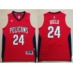 Men's New Orleans Pelicans #24 Buddy Hield Red Stitched NBA Adidas Revolution 30 Swingman Jersey
