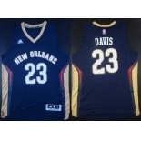 New Orleans Pelicans #23 Anthony Davis Revolution 30 Swingman Navy Blue Jersey