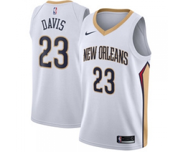 Nike New Orleans Pelicans #23 Anthony Davis White NBA Swingman Association Edition Jersey