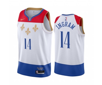 Nike Pelicans #14 Brandon Ingram White NBA Swingman 2020-21 City Edition Jersey