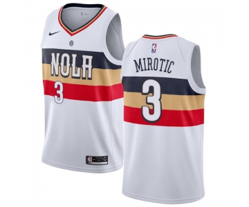 Nike Pelicans #3 Nikola Mirotic White NBA Swingman Earned Edition Jersey