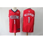 Pelicans 1 Zion Williamson Red Nike Swingman Jersey