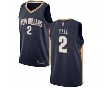 Pelicans #2 Lonzo Ball Navy Basketball Swingman Icon Edition Jersey