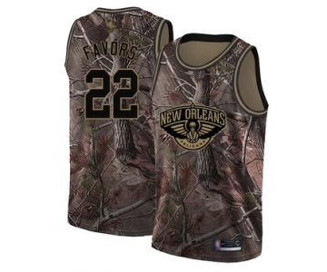 Pelicans #22 Derrick Favors Camo Basketball Swingman Realtree Collection Jersey