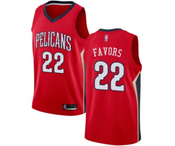 Pelicans #22 Derrick Favors Red Basketball Swingman Statement Edition Jersey