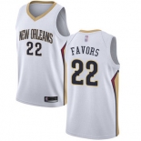 Pelicans #22 Derrick Favors White Basketball Swingman Association Edition Jersey