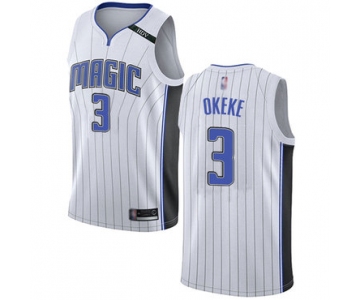 Magic #3 Chuma Okeke White Basketball Swingman Association Edition Jersey