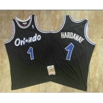 Men's Orlando Magic #1 Penny Hardaway Black 1994-95 Hardwood Classics AU Jersey