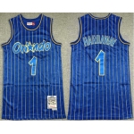 Men's Orlando Magic #1 Penny Hardaway Blue 1994-95 Hardwood Classics Soul Swingman Throwback Jersey