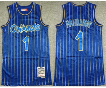 Men's Orlando Magic #1 Penny Hardaway Blue 1994-95 Hardwood Classics Soul Swingman Throwback Jersey