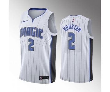 Men's Orlando Magic #2 Caleb Houstan White 2022 Draft Basketball Stitched Jersey