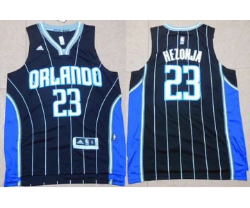 Men's Orlando Magic #23 Mario Hezonja Revolution 30 Swingman 2015 New Black Jersey