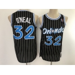 Men's Orlando Magic #32 Shaquille O'neal 1994-95 Black Hardwood Classics Soul Swingman Throwback Jersey