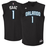 Orlando Magic #1 Jonathan Isaac Black 2017 NBA Draft Pick Replica Jersey