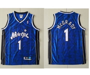 Orlando Magic #1 Tracy McGrady Blue All-Star Hardwood Classics Soul Swingman Throwback Jersey