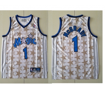 Orlando Magic #1 Tracy McGrady White All-Star Hardwood Classics Soul Swingman Throwback Jersey