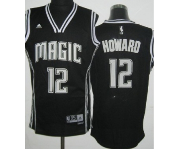 Orlando Magic #12 Dwight Howard Revolution 30 Swingman Black With White Jersey