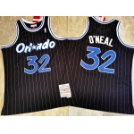 Orlando Magic #32 Shaquille O'neal 1994-95 Black Hardwood Classics Soul AU Throwback Jersey