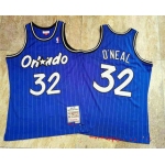 Orlando Magic #32 Shaquille O'neal 1994-95 Blue Hardwood Classics Soul AU Throwback Jersey