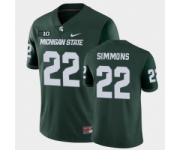 Men Michigan State Spartans #22 Jordon Simmons College Football Green Game Jersey
