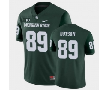 Men Michigan State Spartans #89 Matt Dotson College Football Green Game Jersey