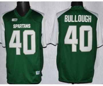 Michigan State Spartans #40 Max Bullough 2013 Green With White  Jersey