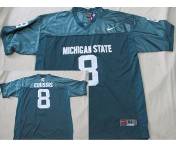 Michigan State Spartans #8 Kirk Cousins Green Jersey