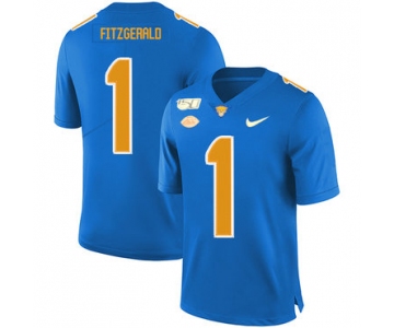 Pittsburgh Panthers 1 Larry Fitzgerald Blue 150th Anniversary Patch Nike College Football Jersey