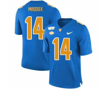 Pittsburgh Panthers 14 Avonte Maddox Blue 150th Anniversary Patch Nike College Football Jersey