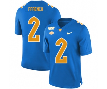 Pittsburgh Panthers 2 Maurice Ffrench Blue 150th Anniversary Patch Nike College Football Jersey