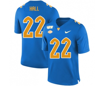 Pittsburgh Panthers 22 Darrin Hall Blue 150th Anniversary Patch Nike College Football Jersey