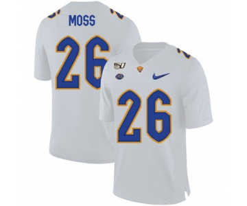 Pittsburgh Panthers 26 Chawntez Moss White 150th Anniversary Patch Nike College Football Jersey