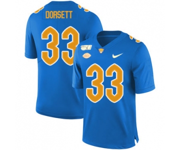 Pittsburgh Panthers 33 Tony Dorsett Blue 150th Anniversary Patch Nike College Football Jersey